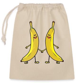 bananes douces fruits fruits nourriture enfants - Sac cadeau en coton avec cordon (25 x 30 cm) - nature - Devant