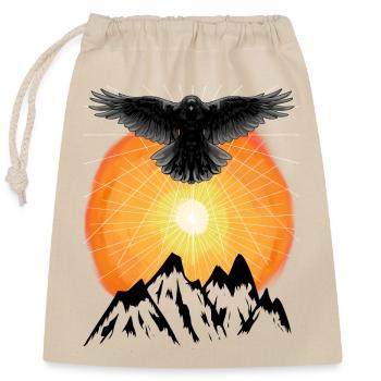 Sonnenstrahlen Rabe Gebirge Jenseits Natur Sonne - Verschließbarer Geschenkbeutel aus Baumwolle (25x30cm) - Natur - Vorne