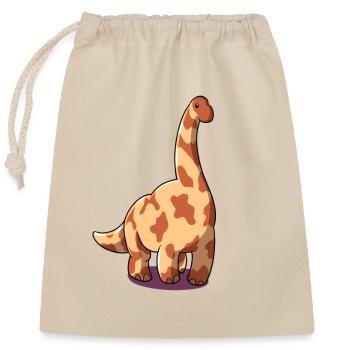 Cartoon Brachiosaurus - Closable cotton gift bag (25x30cm) - nature - Front