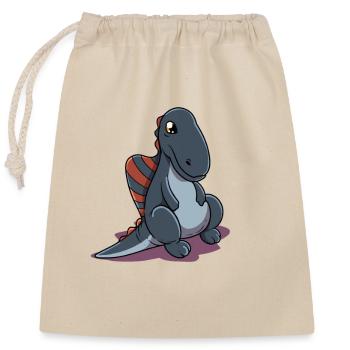 Cartoon Spinosaurus - Closable cotton gift bag (25x30cm) - nature - Front