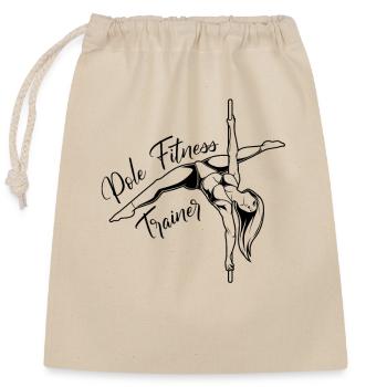 Pole Fitness Trainer - Closable cotton gift bag (25x30cm) - nature - Front