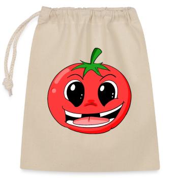 Tomate - Sac cadeau en coton avec cordon (25 x 30 cm) - nature - Devant