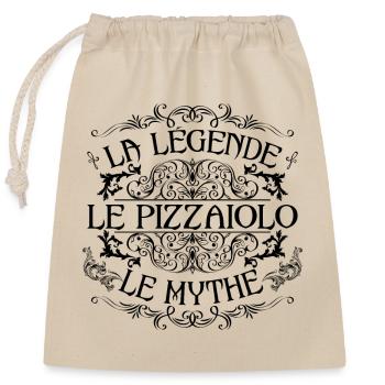 Pizzaiolo | la légende Pizzaiolo le mythe - Sac cadeau en coton avec cordon (25 x 30 cm) - nature - Devant
