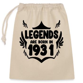 1931 - Born 1931 - Closable cotton gift bag (25x30cm) - nature - Front