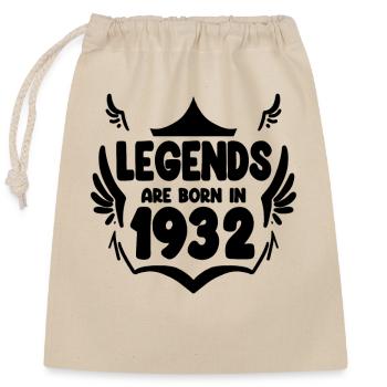 1932 - Born 1932 - Closable cotton gift bag (25x30cm) - nature - Front