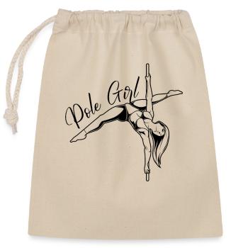 Pole Fitness - Pole Girl - Closable cotton gift bag (25x30cm) - nature - Front