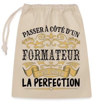 Formateur | le Meilleur cadeau Formateur - Sac cadeau en coton avec cordon (25 x 30 cm) - nature - Devant