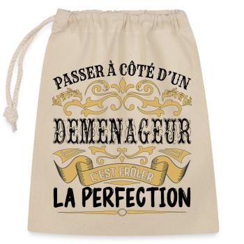 Déménageur | le Meilleur cadeau Déménageur - Sac cadeau en coton avec cordon (25 x 30 cm) - nature - Devant