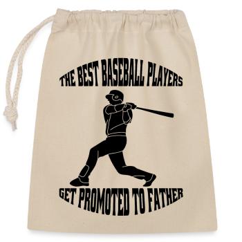 Baseball Baseballliebhaber Vater Baseballspiel Dad - Verschließbarer Geschenkbeutel aus Baumwolle (25x30cm) - Natur - Vorne