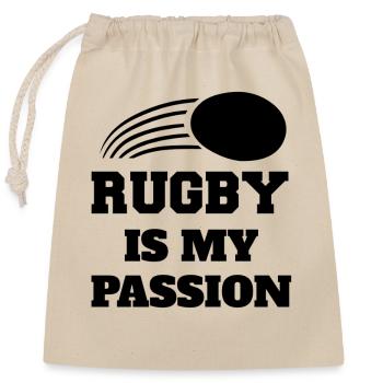 Rugby Coach Rugby Team Gift Rugby Player - Closable cotton gift bag (25x30cm) - nature - Front
