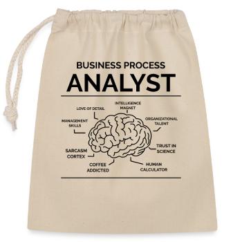 Analyste des processus d’affaires - Sac cadeau en coton avec cordon (25 x 30 cm) - nature - Devant