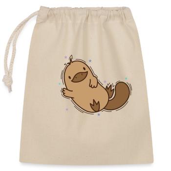 Ornithorynque refroidit l’outback australien - Sac cadeau en coton avec cordon (25 x 30 cm) - nature - Devant