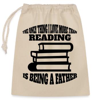 Read Books Readers Book Lovers Gift Book - Closable cotton gift bag (25x30cm) - nature - Front