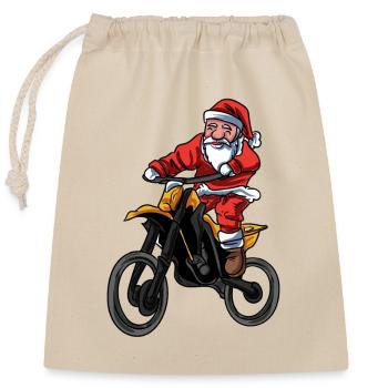 Dirt Bike Motorrad Motorcross - Verschließbarer Geschenkbeutel aus Baumwolle (25x30cm) - Natur - Vorne