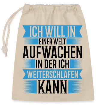 Erzgebirge Schlafen - Verschließbarer Geschenkbeutel aus Baumwolle (25x30cm) - Natur - Vorne