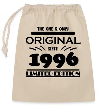 1996 - Year of construction 1996 - Born 1996 - Closable cotton gift bag (25x30cm) - nature - Front