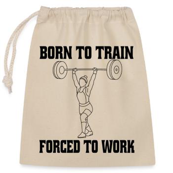 Fitness Strength Training Bodybuilder Athlete Muscle - Closable cotton gift bag (25x30cm) - nature - Front