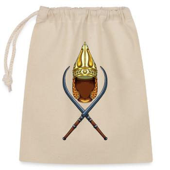 Épées et casque daces - Sac cadeau en coton avec cordon (25 x 30 cm) - nature - Devant