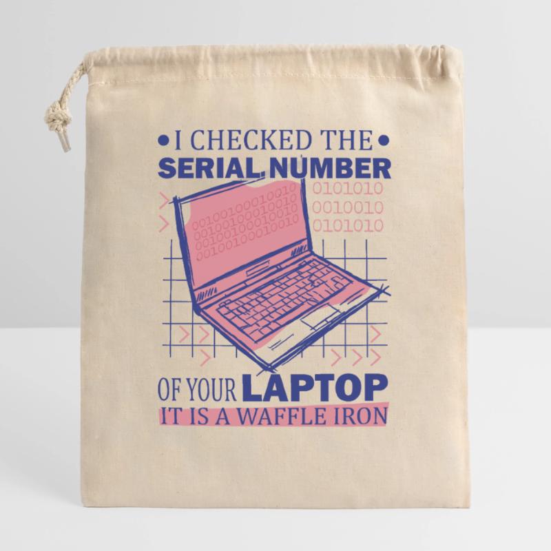 Funny Computer Science IT Support Closable cotton gift bag (25x30cm)