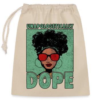 Unapologetically D0pe Black History Month - Verschließbarer Geschenkbeutel aus Baumwolle (25x30cm) - Natur - Vorne