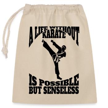Karate Aikido Kampfsport Hapkido Kampfkunst Judo - Verschließbarer Geschenkbeutel aus Baumwolle (25x30cm) - Natur - Vorne