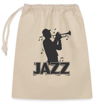 Jazz Saxophone Spieler Musik Ton - Verschließbarer Geschenkbeutel aus Baumwolle (25x30cm) - Natur - Vorne