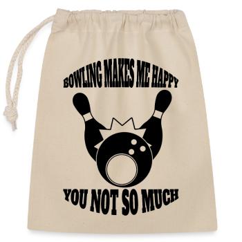 Bowler Bowling Bowling Club Bowling Club - Closable cotton gift bag (25x30cm) - nature - Front