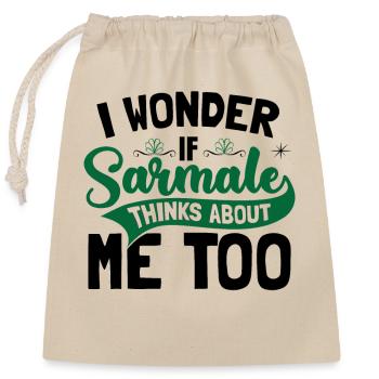 Citation de Sarmale - Sac cadeau en coton avec cordon (25 x 30 cm) - nature - Devant