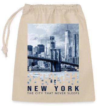 New York City Freiheitsstatue USA Souvenir NYC - Verschließbarer Geschenkbeutel aus Baumwolle (25x30cm) - Natur - Vorne