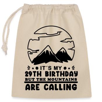 Berg Wanderer 29. Geburtstag 29 Jahre alt Geschenk - Verschließbarer Geschenkbeutel aus Baumwolle (25x30cm) - Natur - Vorne