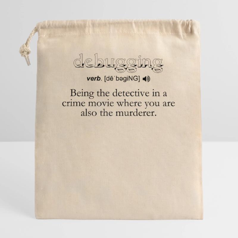 Debugging Definition - Computer Science Programmer Closable cotton gift bag (25x30cm)