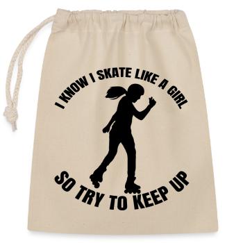 Roller Skating Inline Skating Gift Inline Skater - Closable cotton gift bag (25x30cm) - nature - Front