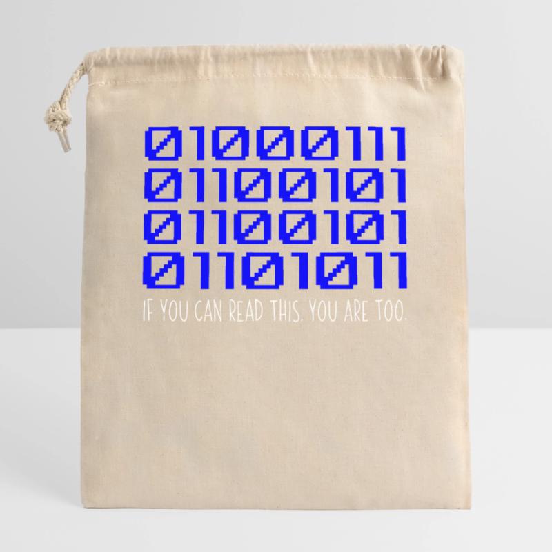 Funny Coder Binärcode Programmierer Entwickler Verschließbarer Geschenkbeutel aus Baumwolle (25x30cm)