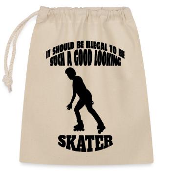 Roller Skating Gift Inline Skating Inline Skater - Closable cotton gift bag (25x30cm) - nature - Front