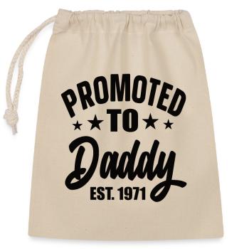 Promoted To Daddy Est 1971 - Verschließbarer Geschenkbeutel aus Baumwolle (25x30cm) - Natur - Vorne