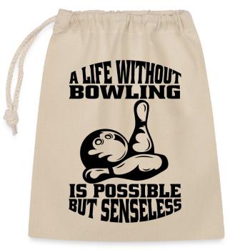 Bowling Kegelverein Bowlingverein Bowler Kegeln - Sac cadeau en coton avec cordon (25 x 30 cm) - nature - Devant