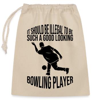 Bowling Kegelverein Bowlingverein Bowler Kegeln - Sac cadeau en coton avec cordon (25 x 30 cm) - nature - Devant