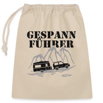 Wohnwagen Gespann Fahrer Führer - Verschließbarer Geschenkbeutel aus Baumwolle (25x30cm) - Natur - Vorne