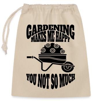 Gärtnerei Gärtner Gartenarbeit Hobbygärtner Garten - Verschließbarer Geschenkbeutel aus Baumwolle (25x30cm) - Natur - Vorne
