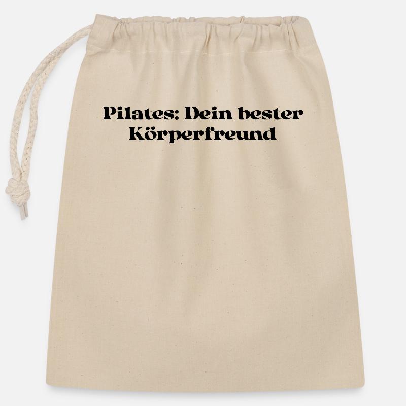 Pilates - Pilates: Dein bester Körperfreund - Verschließbarer Geschenkbeutel aus Baumwolle (25x30cm) - Natur