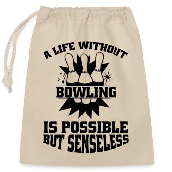 Bowling Bowling Bowling club Kegelverein - Closable cotton gift bag (25x30cm) - nature - Front