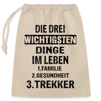 Landwirt - Verschließbarer Geschenkbeutel aus Baumwolle (25x30cm) - Natur - Vorne