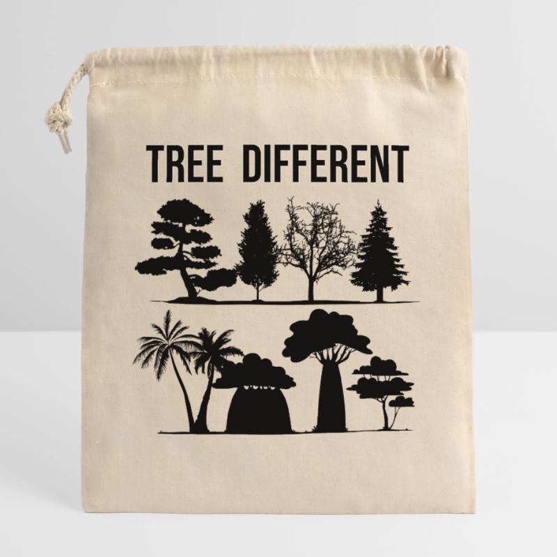 Tree Different - sei anders - sei du selbst Verschließbarer Geschenkbeutel aus Baumwolle (25x30cm)