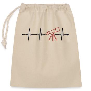 Astronomie Heartbeat Astronomie Photographe Cosmologiste - Sac cadeau en coton avec cordon (25 x 30 cm) - nature - Devant