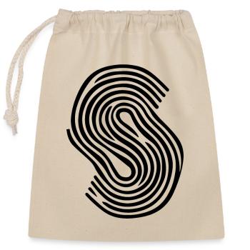 Empreintes digitales S - Sac cadeau en coton avec cordon (25 x 30 cm) - nature - Devant