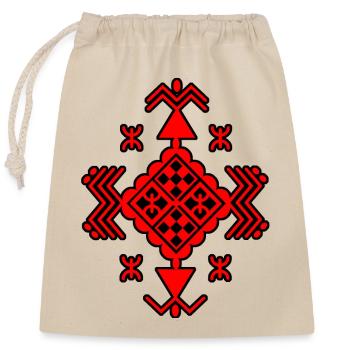 AMAZIGH SYMBOL BERBER Z IMAZIGHEN KABYL JUWEL - Verschließbarer Geschenkbeutel aus Baumwolle (25x30cm) - Natur - Vorne