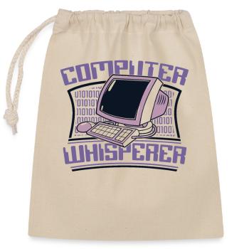 Computer Whisperer Admin IT-Betrieb Administrator - Verschließbarer Geschenkbeutel aus Baumwolle (25x30cm) - Natur - Vorne