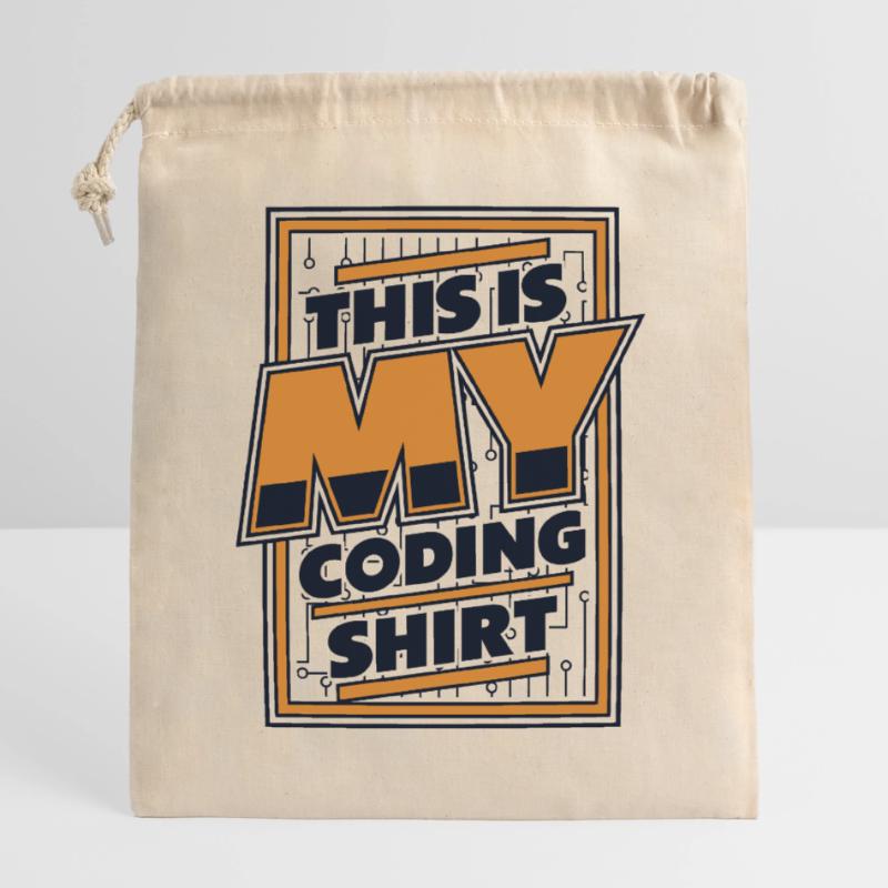 This Is My Coding Clothing Developer Coder Verschließbarer Geschenkbeutel aus Baumwolle (25x30cm)