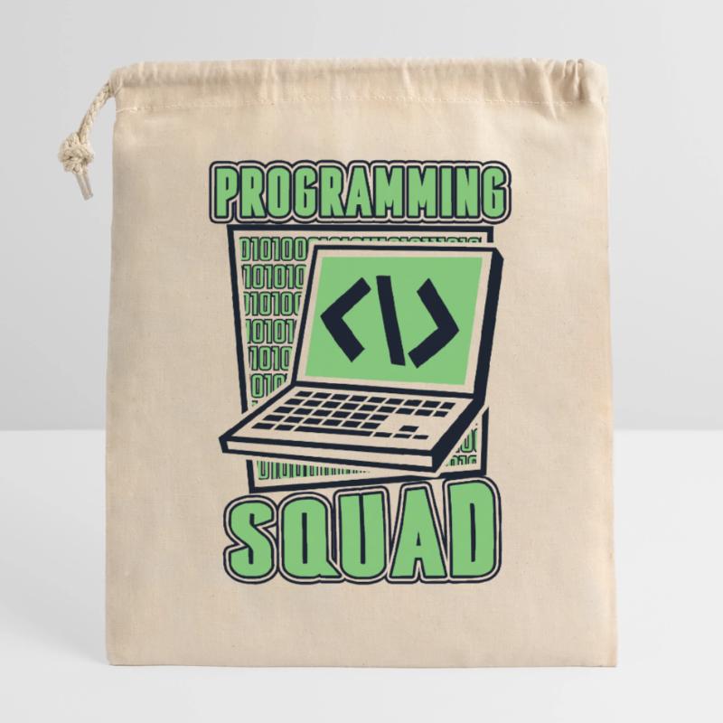 Programming Squad Software Developer Developer Closable cotton gift bag (25x30cm)