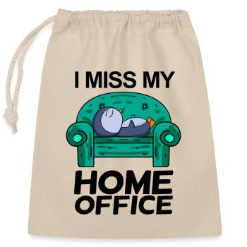 Bureau à domicile Miss Humour Drôle - Sac cadeau en coton avec cordon (25 x 30 cm) - nature - Devant